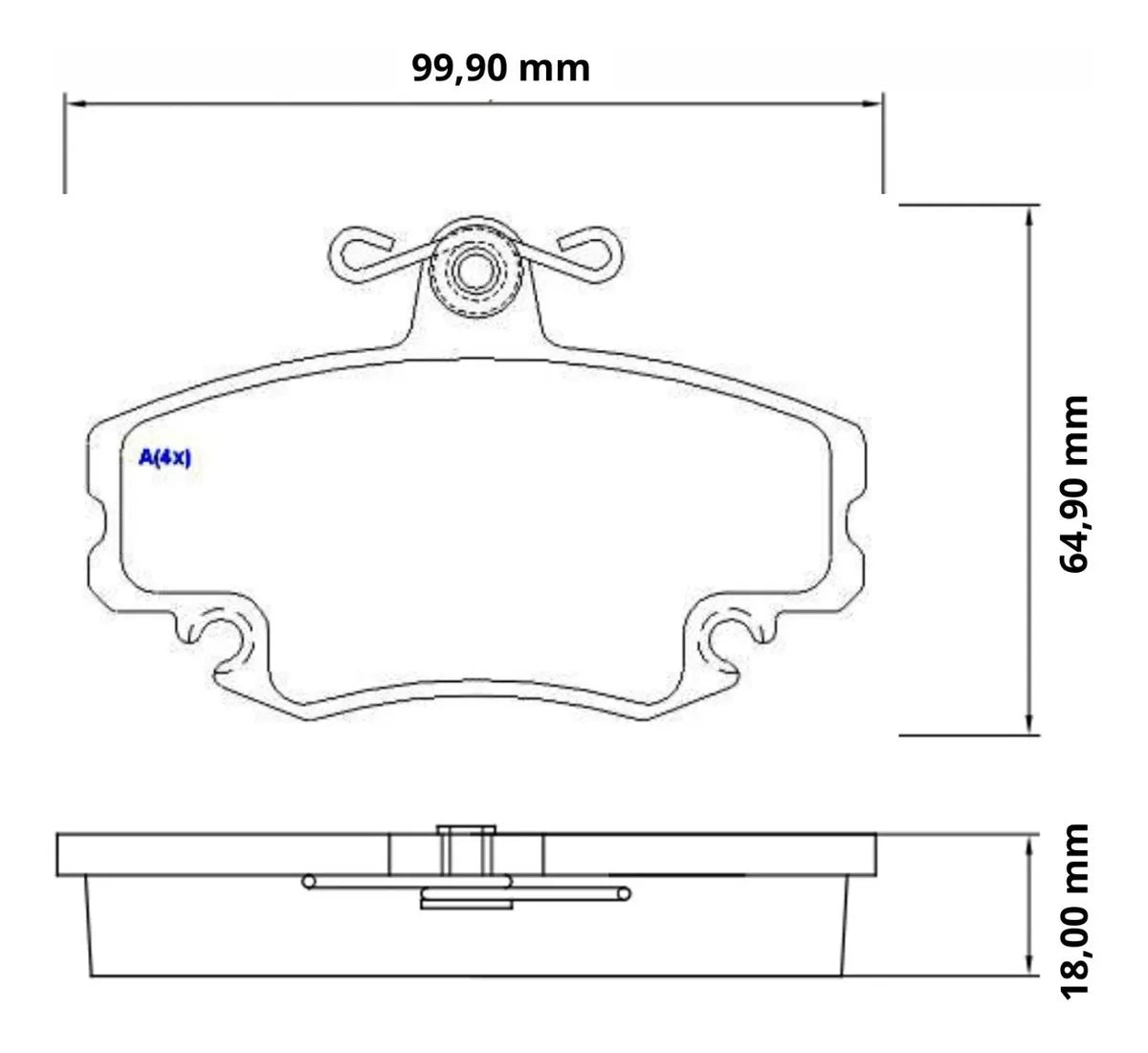 Pastilha De Freio Dianteira Sandero 2008 09 10 11 2012 2013
