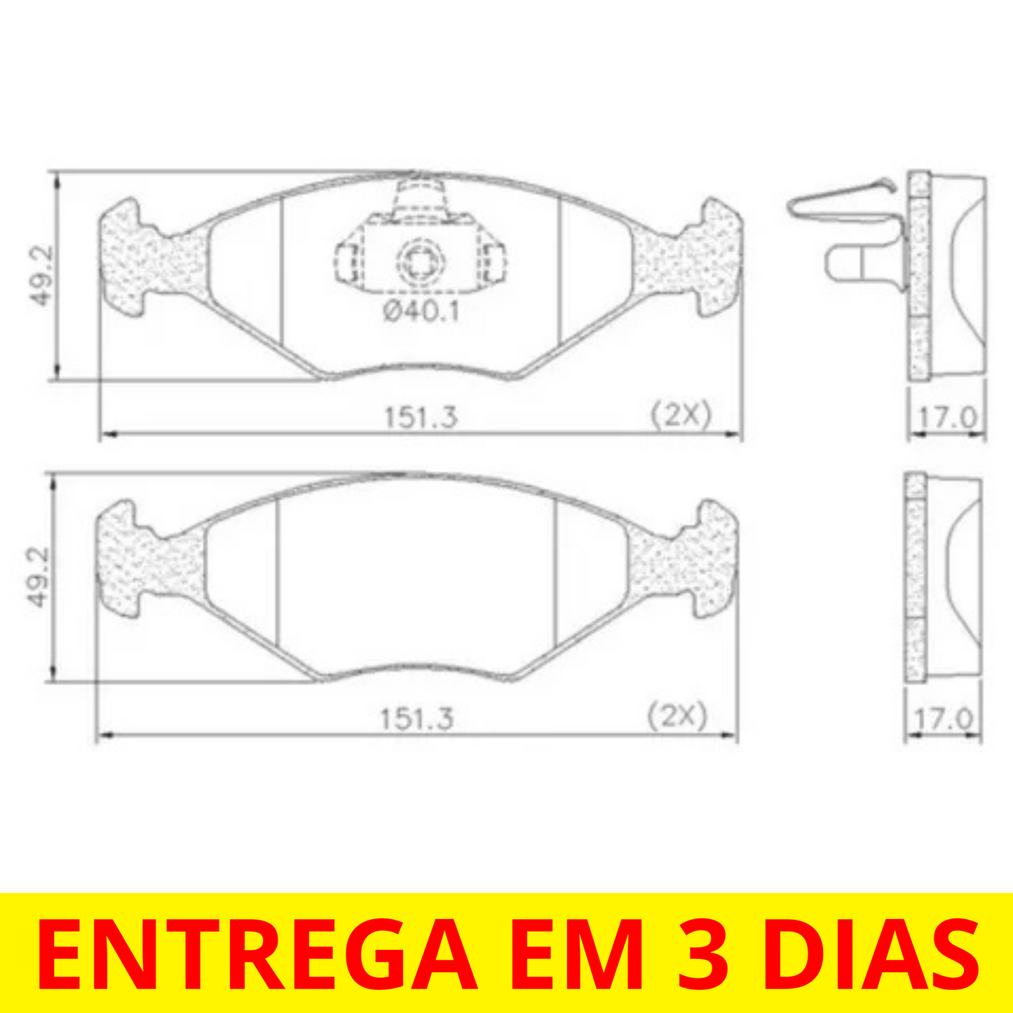 Pastilha De Freio Dianteiro Syl Para Fiat Palio E Fiat Siena