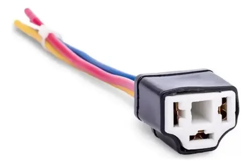 Chicote Adaptador de Farol H4 Universal com Fios Reforçados – Conector Macho/Fêmea 3 Vias